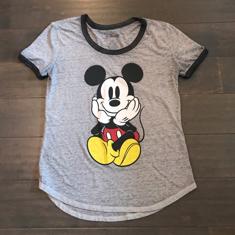 Mickey Mouse Disney Women’s  Ringer T-Shirt Sz.Med